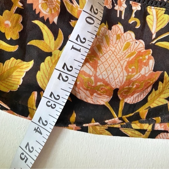 Rachel Zoe Floral Popover V-Neck Long Sleeve Embroidered Top - Picture 10 of 11